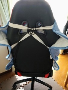 冷感シーツをつけた椅子（裏）